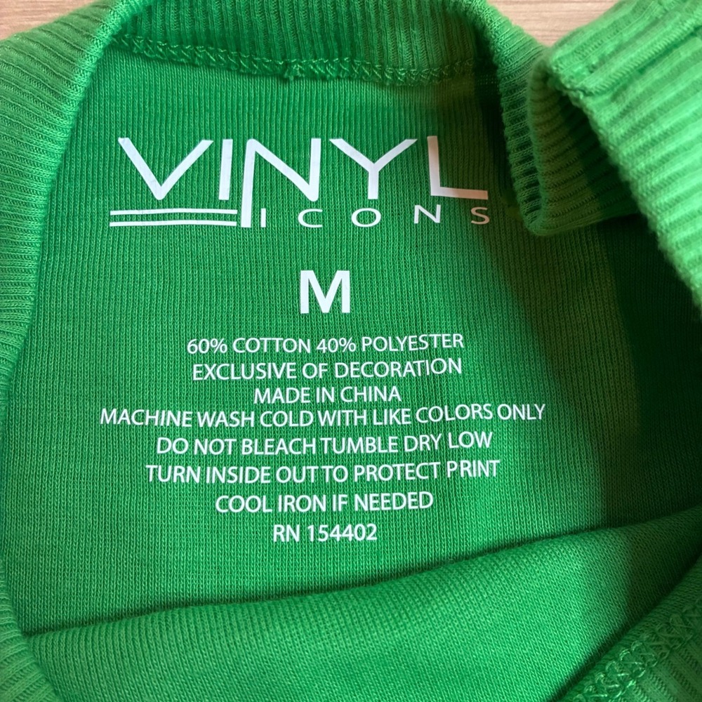 Vinyl Icons Green Four Leaf Clover Ribbed Tank Top Womens Medium St Patricks Day - Picture 5 of 5